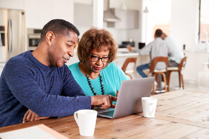 older couple on computer